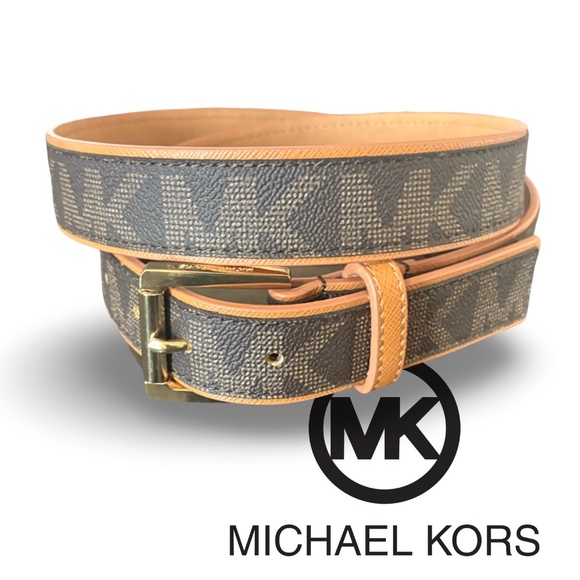 NWOT - Michael Kors Signature Logo Belt - SZ L - Picture 1 of 12